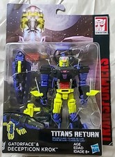 2016 Transformers Titans Return Deluxe Class Figure GATORFACE & DECEPTICON KROK