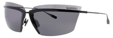 VALENTINO V LURE VLS 130A 67 Sunglasses SHINY BLACK Frame GREY MIRROR Lens 67mm