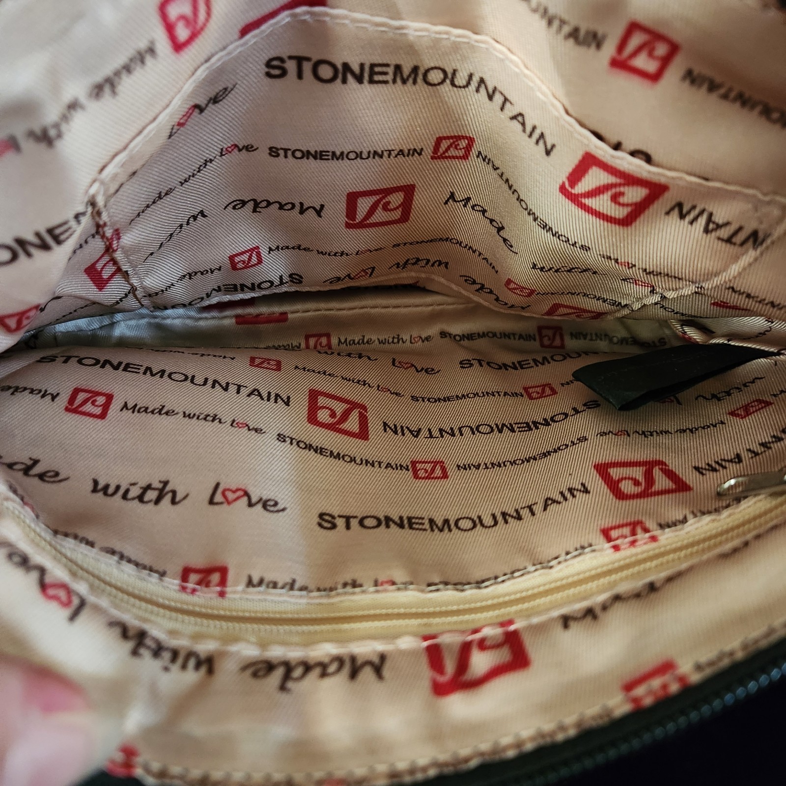 Stone Mountain Black Handbag Purse 3 Carrying Options NWT Bonded Leather