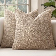 22x22 Inch Decorative Euro Sham Pillow Covers for Couch Bed Set of 2 Textured