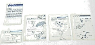 GI Joe Vehicle Blueprints Instruction Sheets Lot Skimobile Sky Hawk Flight Pod