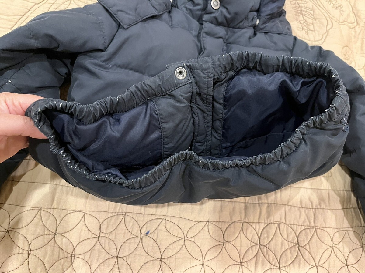 アルマーニジュニア　ブルゾン12A Armani Jr. Boys Navy Blue Winter Coat Jacket Zipper Hooded