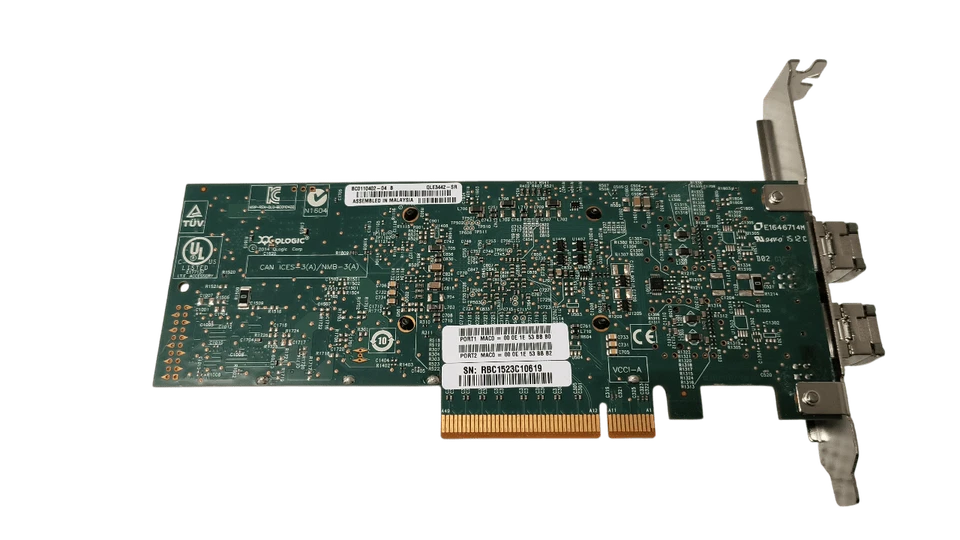 QLogic QLE3442-SR Dual Port 10GB Network Adapter BC0110402-04 FH Bracket w/ SFPs - Image 3 of 4