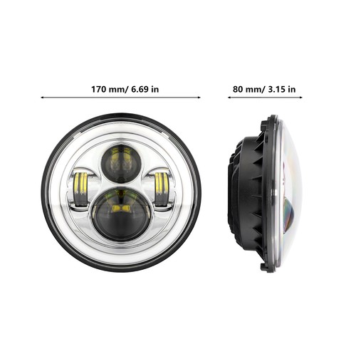 7" LED Headlight Passing Lights For Suzuki Intruder Volusia VS VL 700 800 1400 - Picture 5 of 12