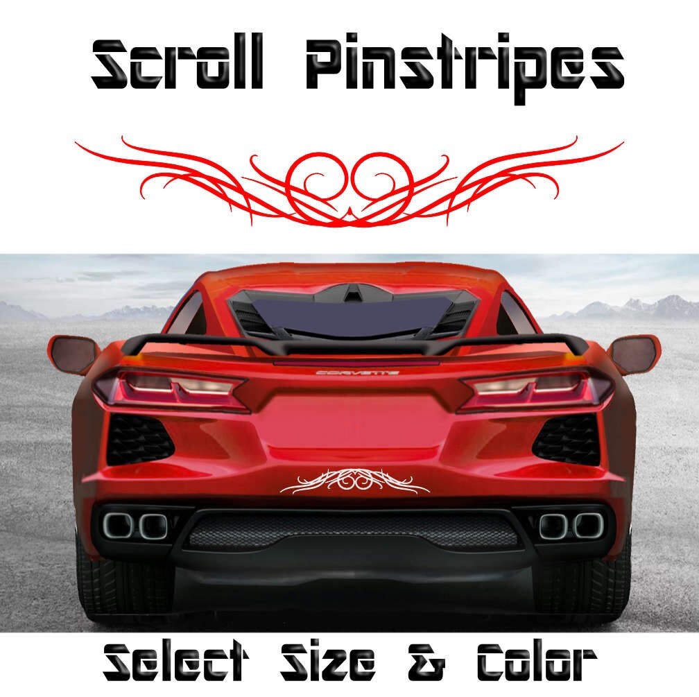 Machine Scroll Car Sticker Scroll Pinstripe Decal Truck Car Motorcycle ATV Toolbox & More - WGN10 ...
