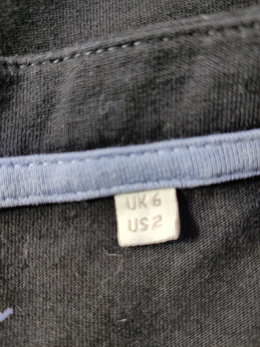 WOMENS BODEN SIZE UK 6 BLACK 3/4 SLEEVE TOP T-SHIRT BOAT NECK CASUAL LOUNGE - Picture 6 of 6