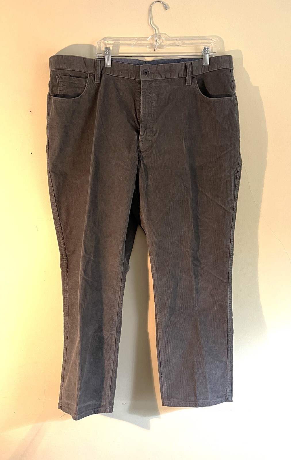Men's L.L. Bean Dark Gray Corduroy 5 Pocket Jeansstyle Pants 42" x 29