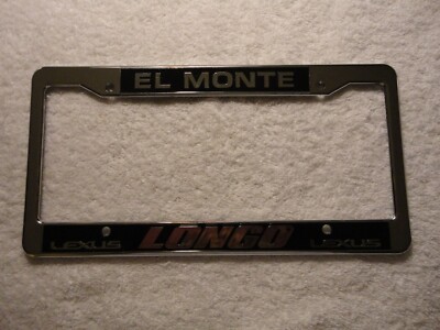 Longo Lexus El Monte Socal License Plate Frame. PLASTIC. NEW