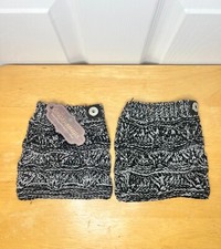 Brand New Gingersnaps Boot Cuff Leg Warmers Black and White