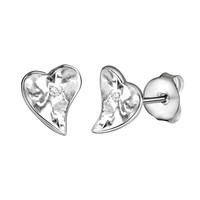 Ohrschmuck Ohrstecker Ohrring 925 Sterling Silber Glanz Poliert Motiv Herz V