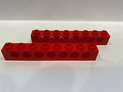 LEGO Lot of 8 Red 1x8 Brick Pieces