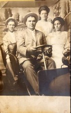 RPPC ANTIQUE Photographic POSTCARD Family In ...