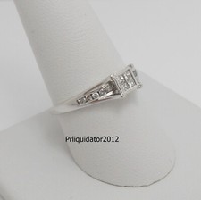 1/2CT Natural Diamond Anniversary Engagement Wedding Bridal Ring 14K White Gold