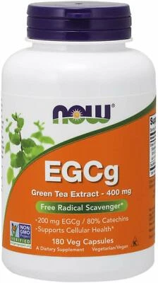 NOW FOODS, EGCg Extracto de Té Verde 400mg 180 Veg. Cápsulas SUPER PRECIO