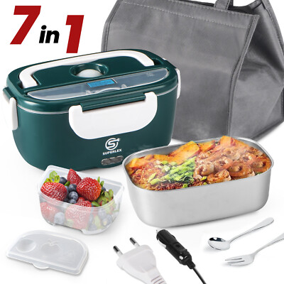SUPERLEX 1.95L Elektrische Lunchbox Heatsbox für Auto/LKW und Büro Tragbar Essen