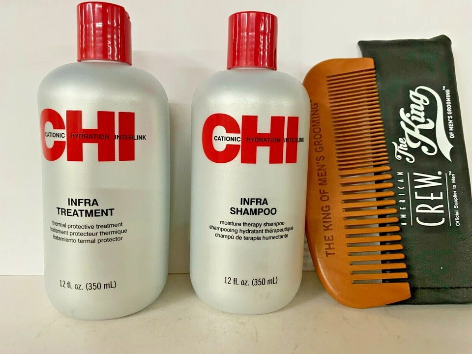 CHI Infra Shampoo & Treatment 12oz Set & America Crew Elvis comb - Image 2 of 4