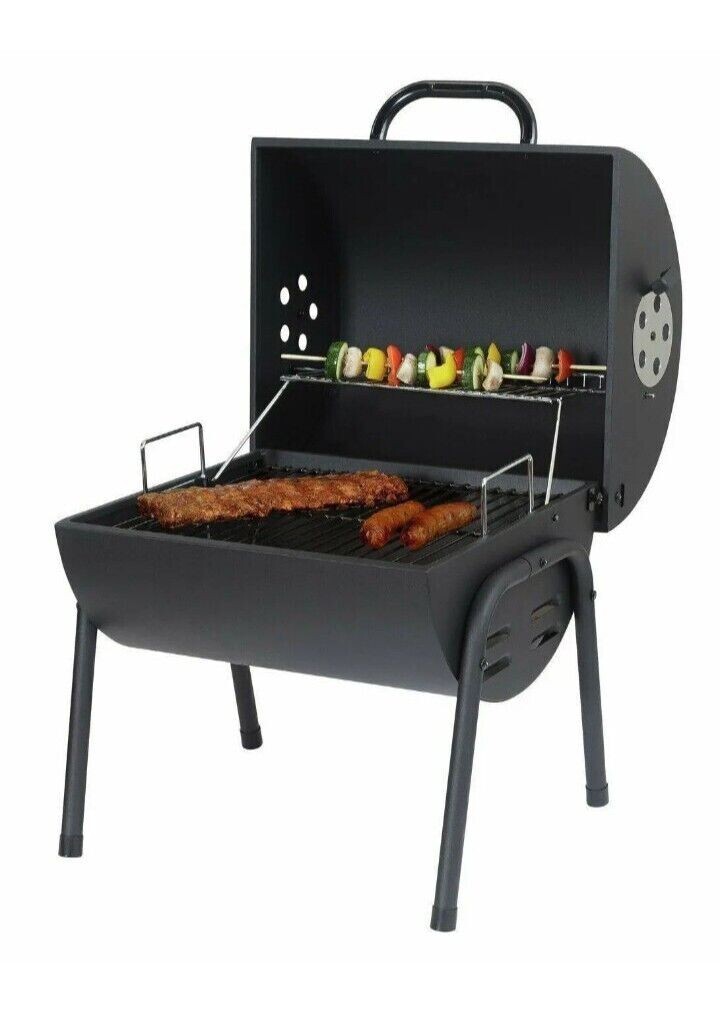 Argos Home Table Top Oil Drum Charcoal BBQ Black 1 Year Guarantee RRP