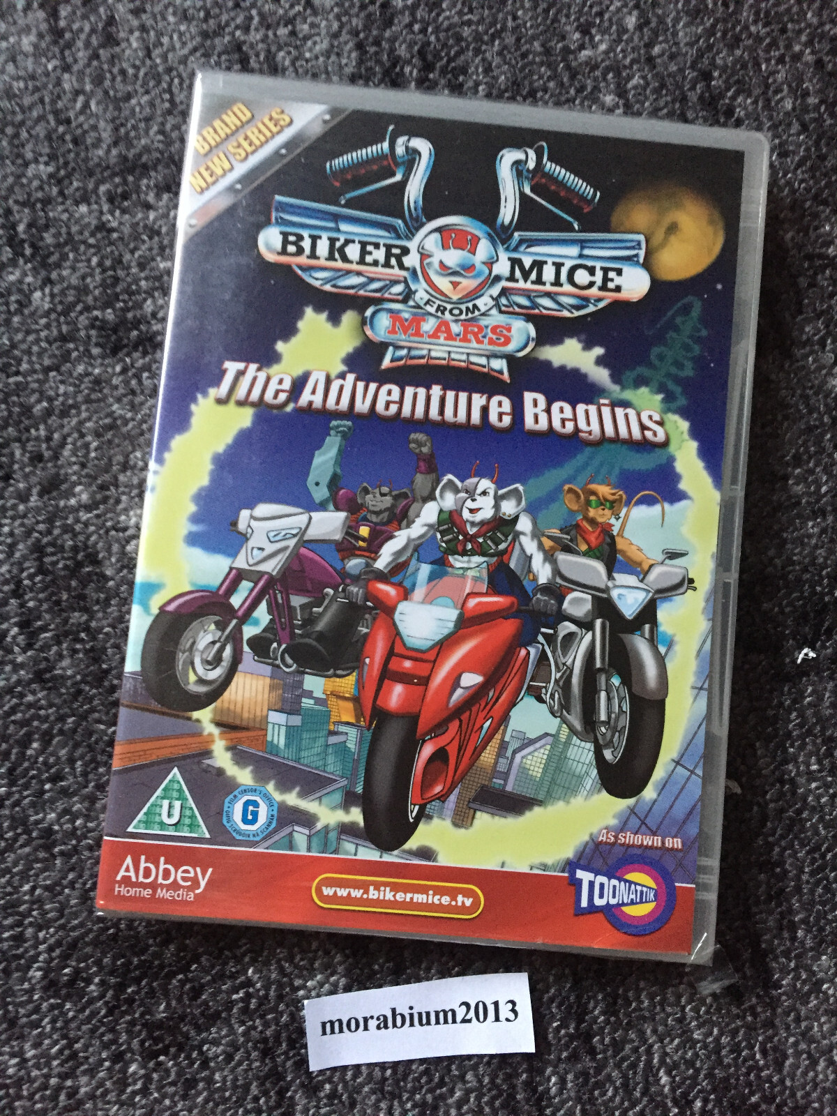 BIKER MICE FROM MARS - THE ADVENTURE BEGINS - UK DVD - Region 2 PAL - NEW