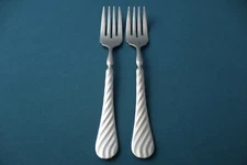 2 Salad Forks Christofle Capricorne LIANE Stainless France 6 3/4"