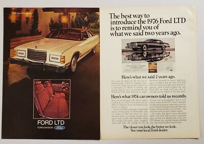 1975 Print Ad The 1976 Ford LTD 2-Door Car Best Way to Introduce