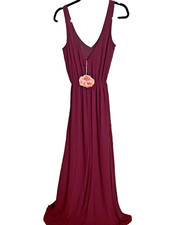 Show Me Your Mumu Weddings Dress S Women Maxi Merlot Chiffon NWT