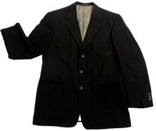 Vintage Givenchy Monsieur Worsted Suit Jacket Blazer Plaid Dark Brown