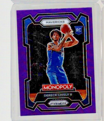 2023-24 Prizm Monopoly Dereck Lively II #24 Purple Wave Rookie Dallas Mavericks