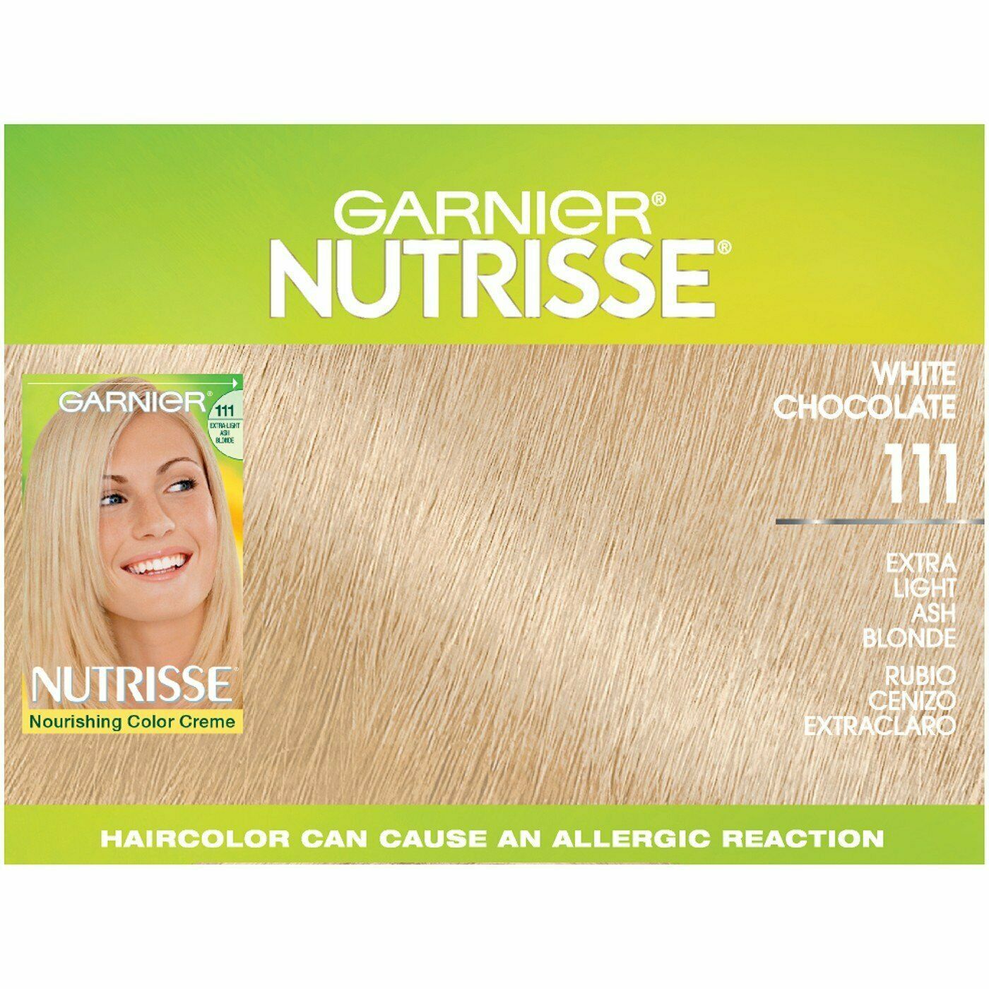 Garnier Nutrisse Nourishing Color Creme 111 Extra Light Ash Blonde 1 ct 2 Pack