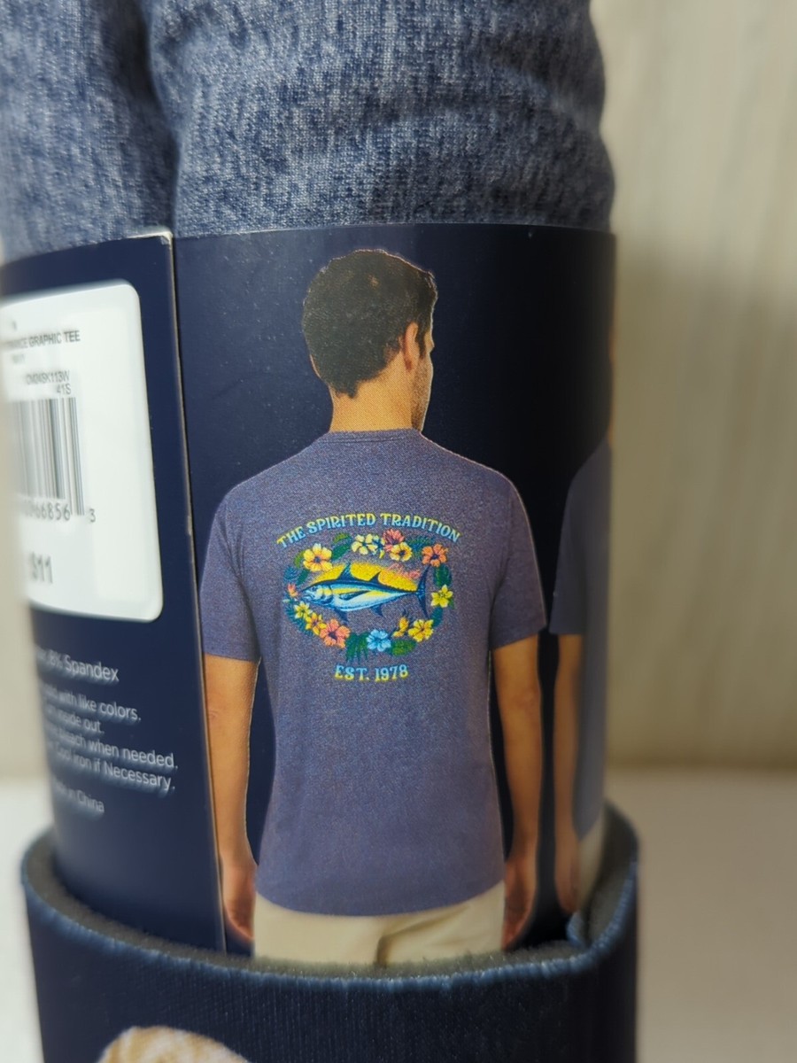 T-shirt Chaps Homme Bleu Graphique Taille L Neuf Avec étiquettes