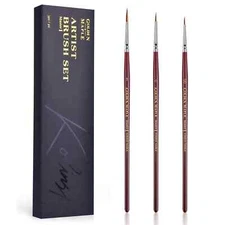 Kolinsky Sable Miniature Paint Brushes Professional Detail Paint Brushes Ultr...