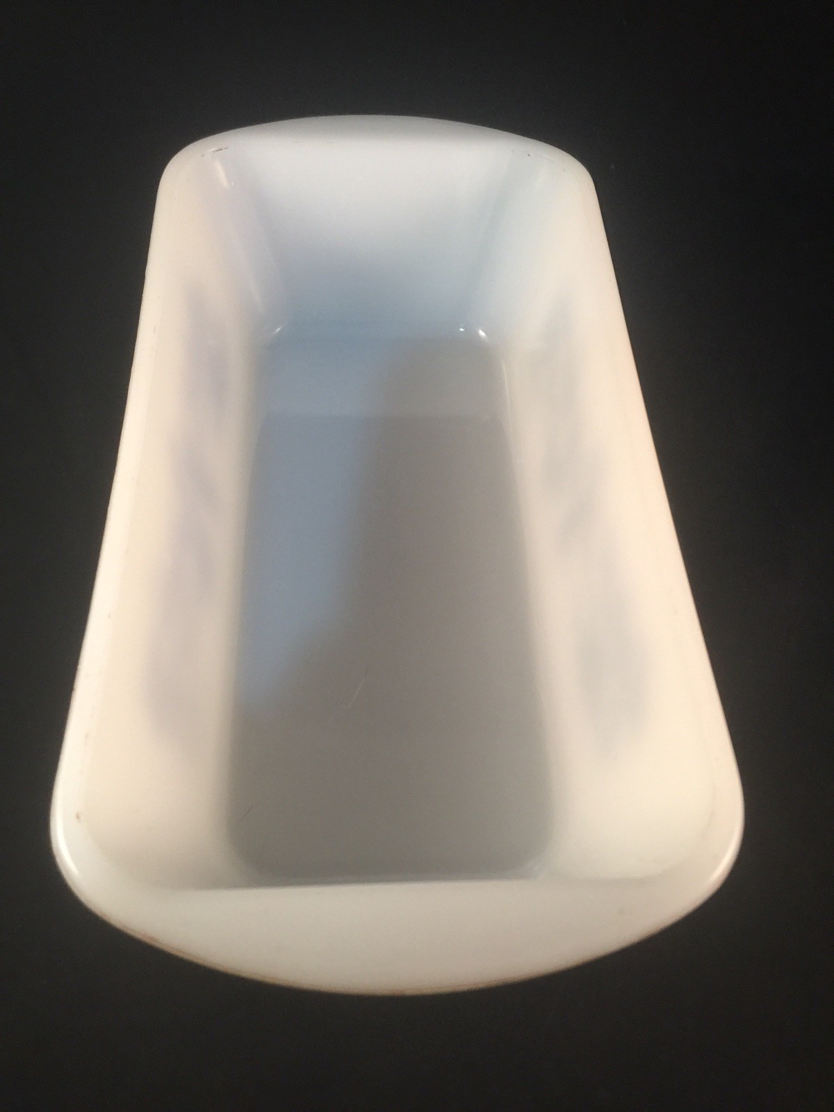 Currier And Ives Glasbake J522 Loaf Bake Pan Dish Ovenware White Blue Amish Farm