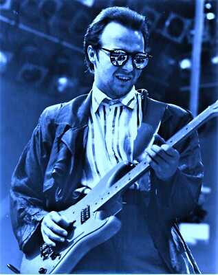 MIDGE URE ULTRAVOX PHOTO LIVE AID 85 UNIQUE  IMAGE UNRELEASED HUGE 12 INCHS TINT