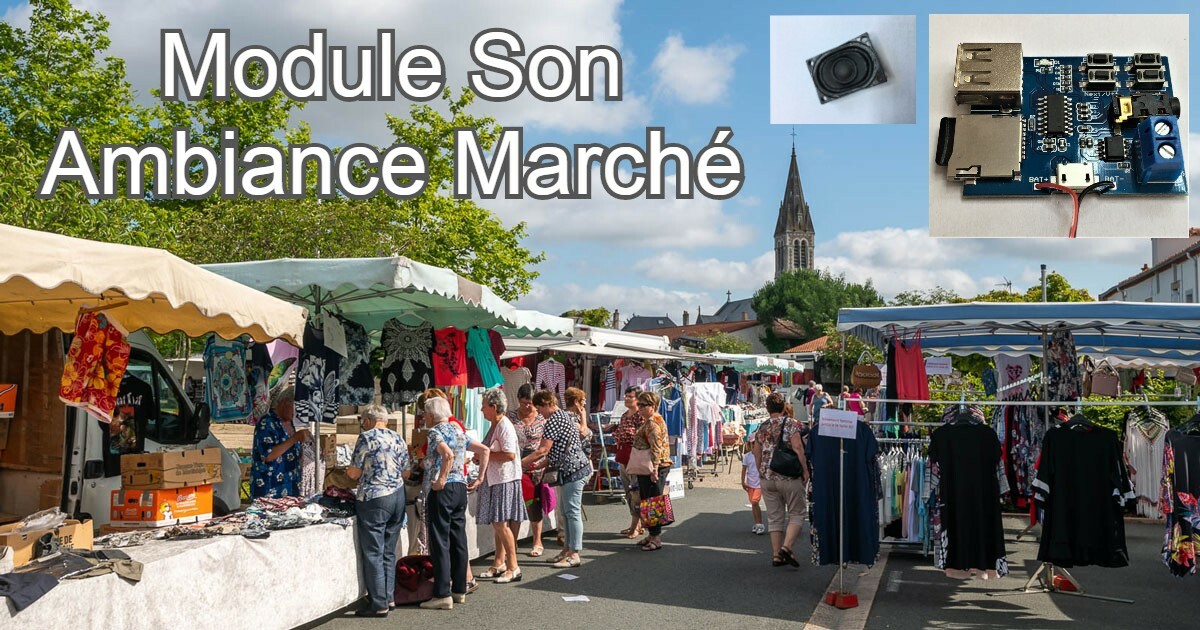 Module sonore modélisme ferroviaire ambiance marché français 5V CC