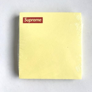 supreme f w 2014 post it note pad sticky notes note yellow box logo