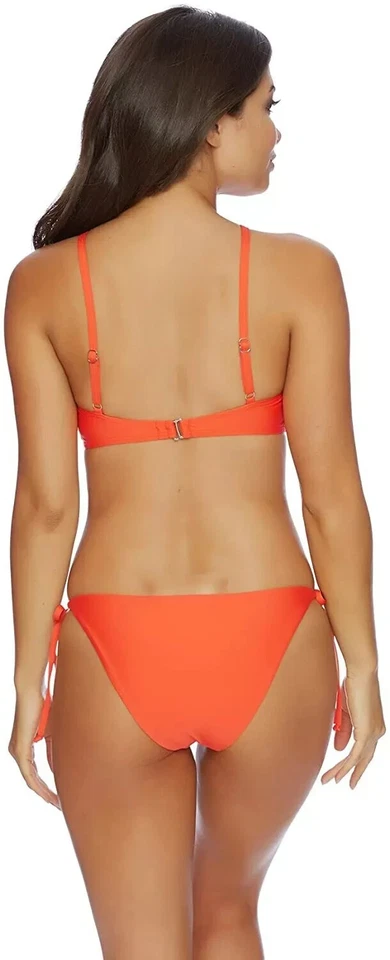Top de bikini Splendid L49012 para mujer naranja Sun-Sational cuello alto talla S Foto 2 de 2