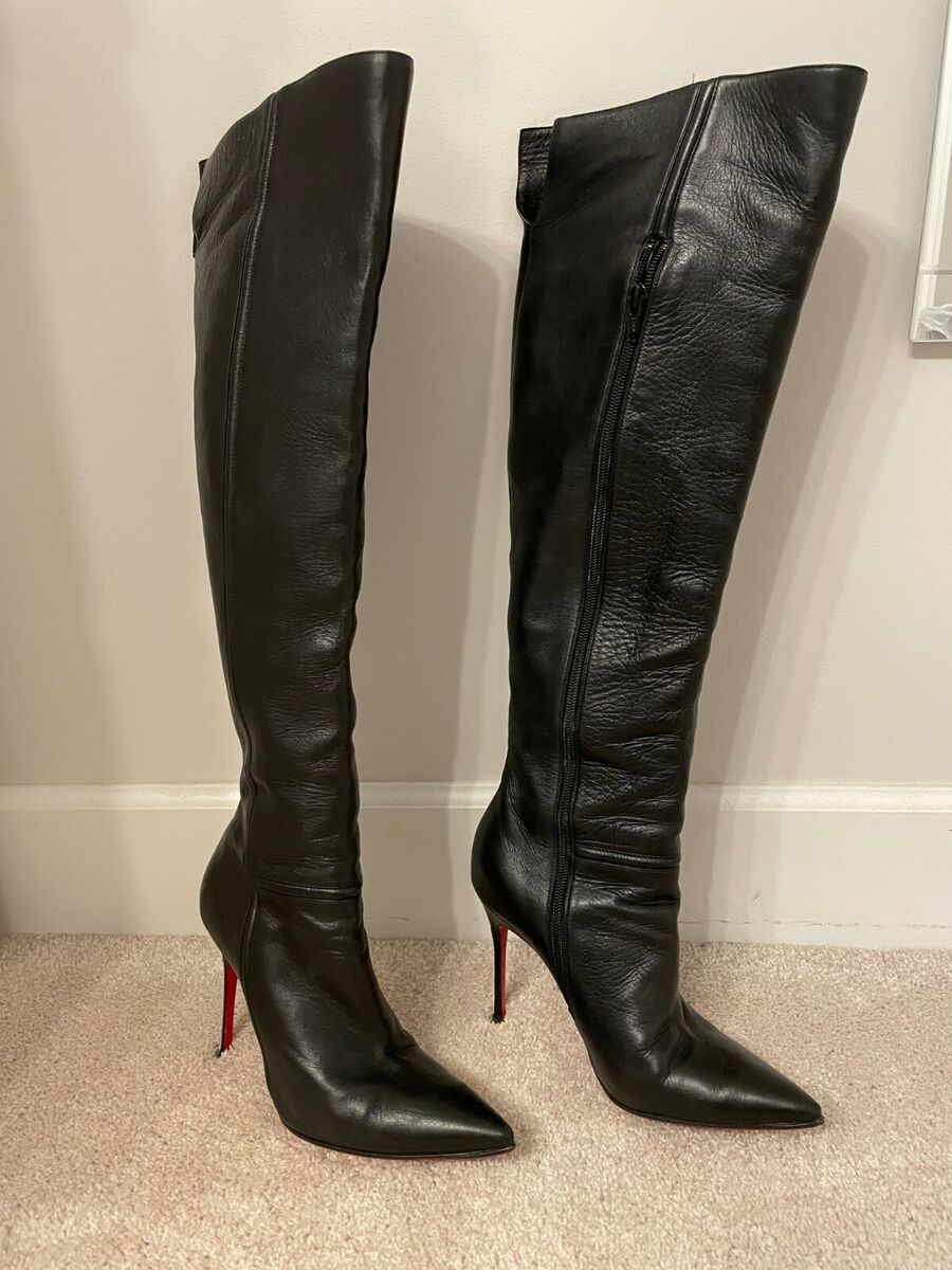 Christian Louboutin Armurabotta 100 Over The Knee 37 7 Stiletto | eBay