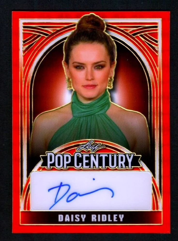 【1/1】Leaf POP CENTURY DAISY RIDLEY 直筆サイン Daisy Ridley 2024 Leaf Pop Century Red Flood Superfractor