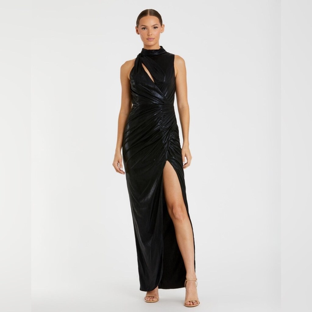 MAC DUGGAL Black High Neck Sleeveless Gown | eBay MAC DUGGAL Black High Neck Sleeveless Gown | eBay