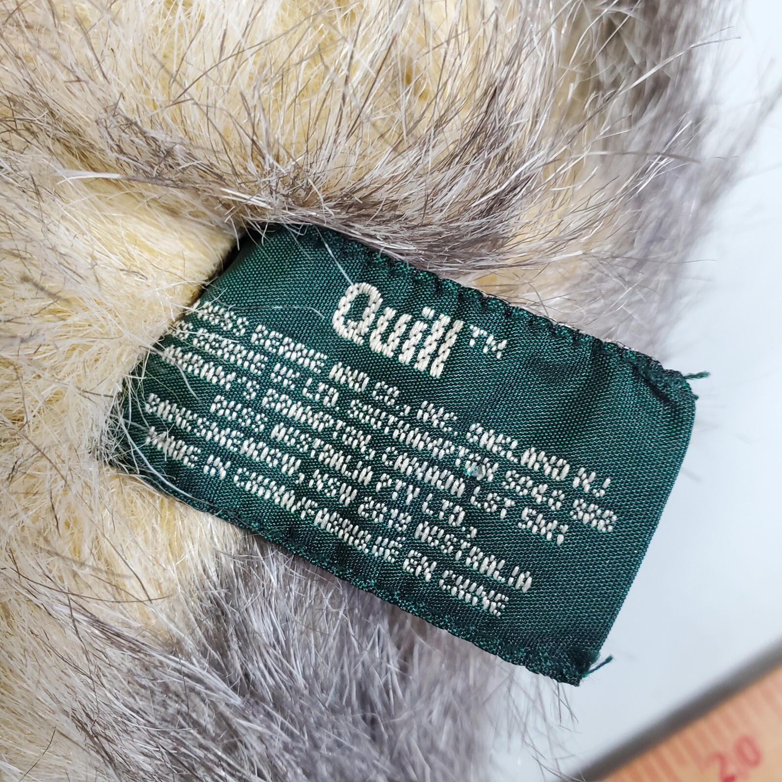 Russ Teddy Bear Plush Quill 10" Sitting Stuffed Animal Fluffy Bow Tie eBay