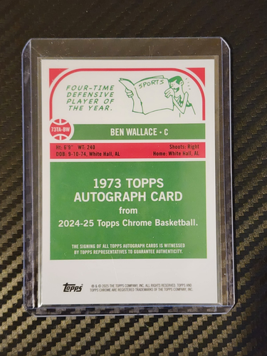 LOT x50 2024-25 Topps Chrome GOLD /50 AUTO 1973 Ben Wallace Ron Holland II RC ++ - Picture 19 of 21