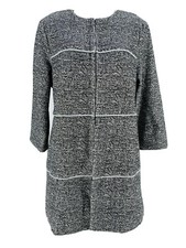 CAbi 5299 Women  s Gray The Times Long Jacket W/Hook Closure Size Medium