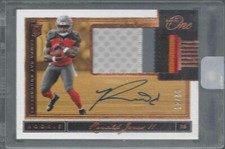 RONALD JONES 2019 PANINI ONE BRONZE RPA 5 COLOR BUCS PATCH ON CARD AUTO RC /49