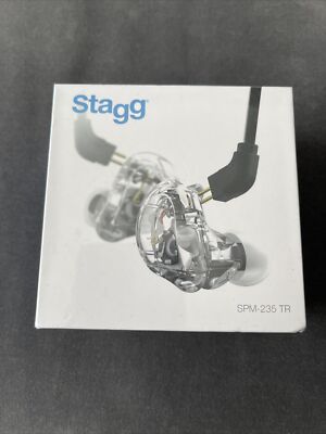 Stagg SPM-235-TR High-Resolution, Sound-Isolating In-Ear Monitor, Transparent