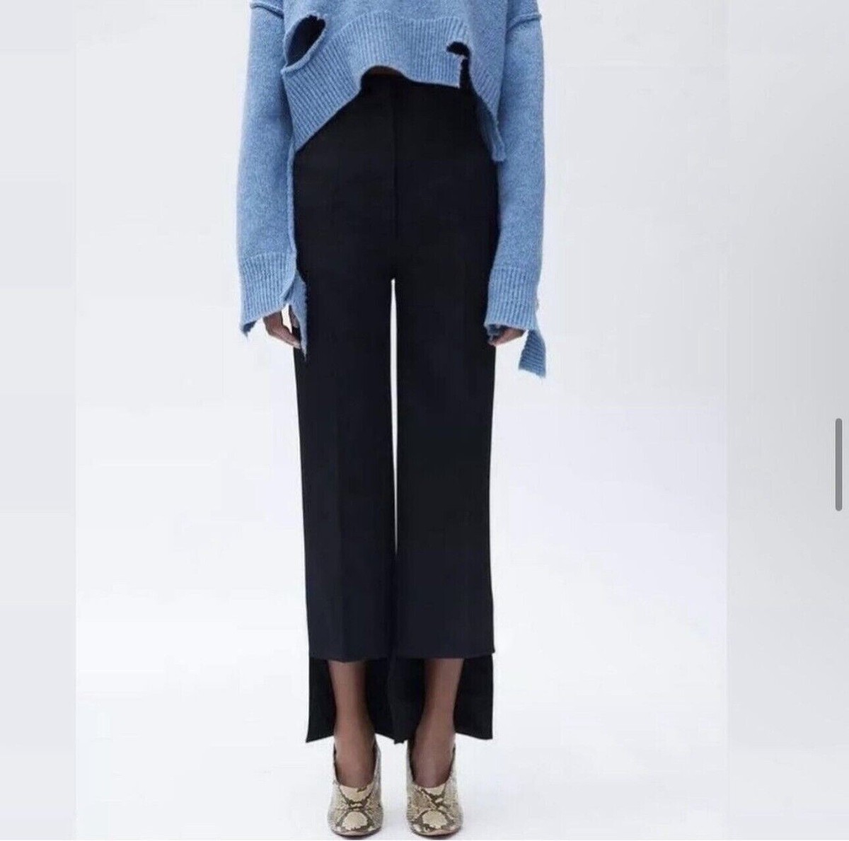 CÉLINE Old Celine Phoebe Philo Fall 2017 Black High Low CÉLINE Old Celine Phoebe Philo Fall 2017 Black High Low