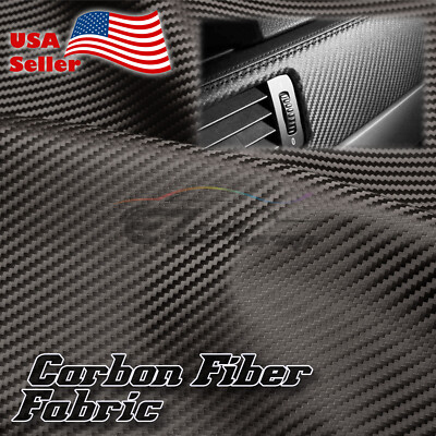 Gray Carbon Fiber Fabric Cloth Marine Vinyl 54'' Wide Plain Weave Upholstery