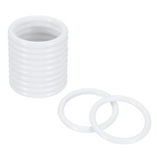 12 Pcs White Dream Catcher Rings 1.3" Plastic Wreath Floral Round Hoop for DIY