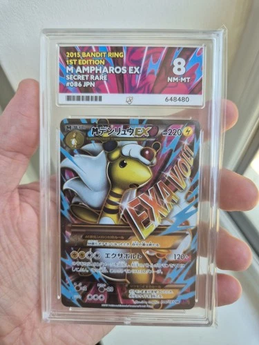 ACE 8 Mega Ampharos EX 086/081 Xy7: Bandit Ring Holo (Japanese) Pokemon Card