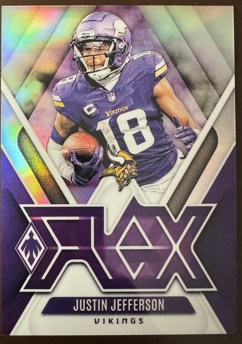 JUSTIN JEFFERSON Flex! 2024 Panini Phoenix #F-JJN Rare Insert Case