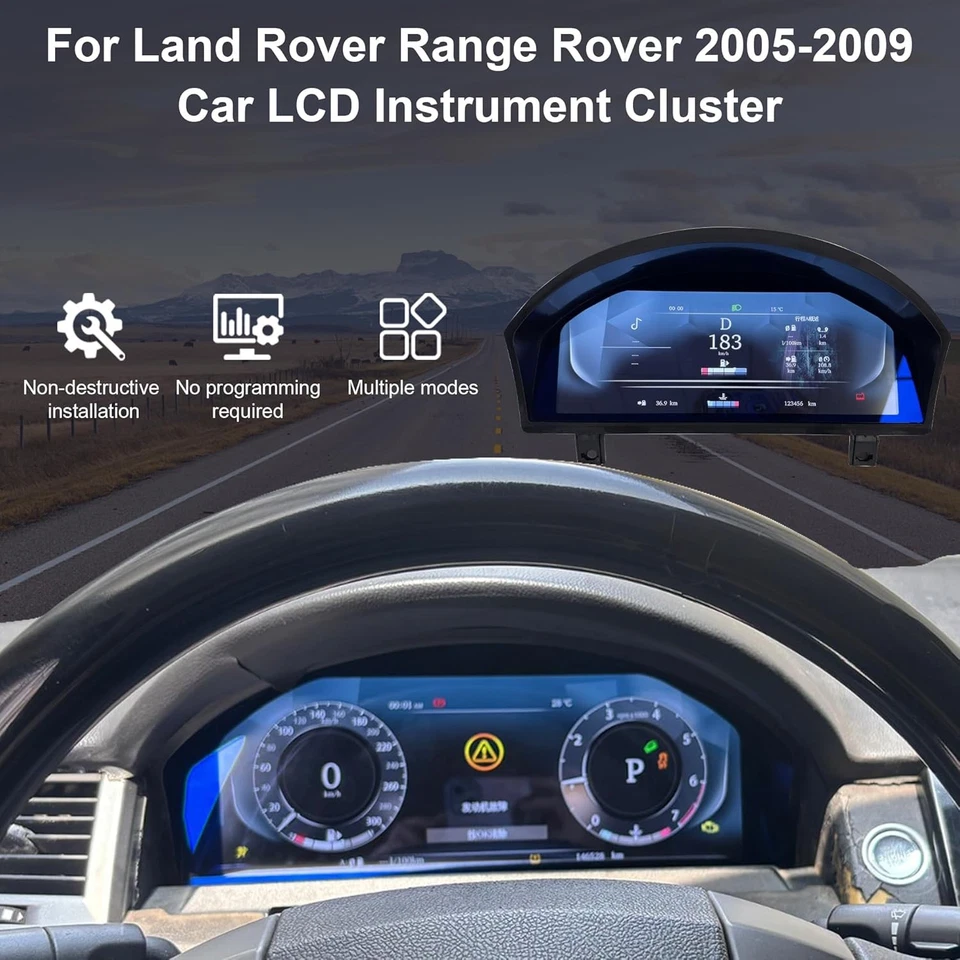 Panel de instrumentos digital LCD para Land Rover Discovery 3 2005-2009 Foto 2 de 4