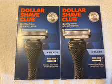 Dollar Shave Club Package 1 handle 2 Cartridges Lot of TWO